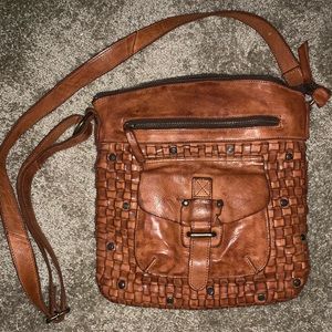 Vintage leather crossbody